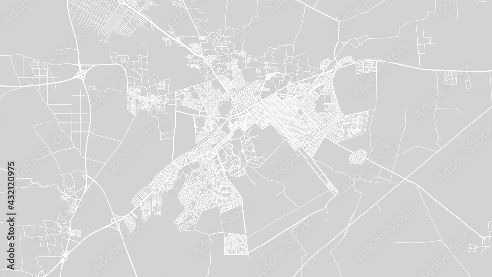 Urban vector city map of Al Kharj, Saudi Arabia, Middle East