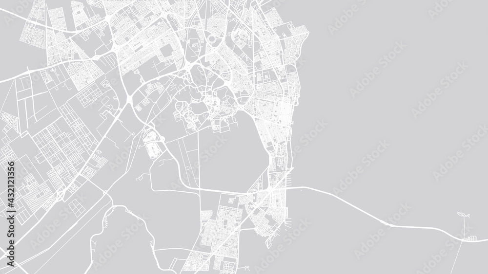 Urban vector city map of Khobar, Saudi Arabia, Middle East