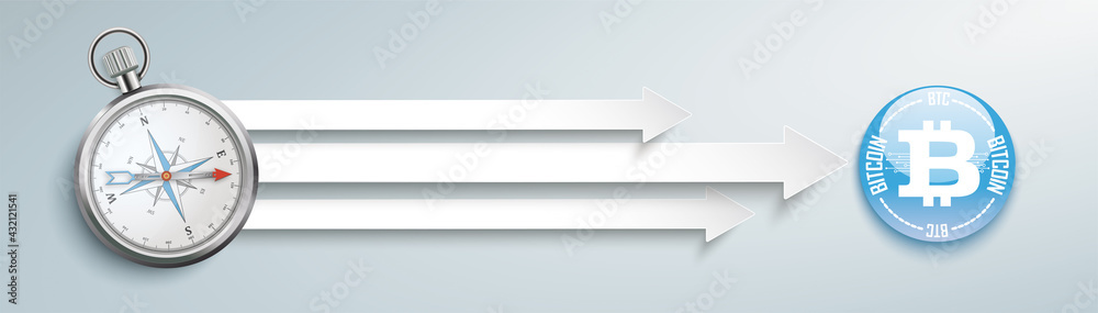 Compass 3 Arrows Bitcoin Button Header Compass 3 Arrows Bitcoin Button Header