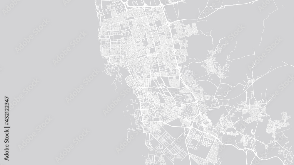 Urban vector city map of Jeddah, Saudi Arabia, Middle East Stock Vector ...