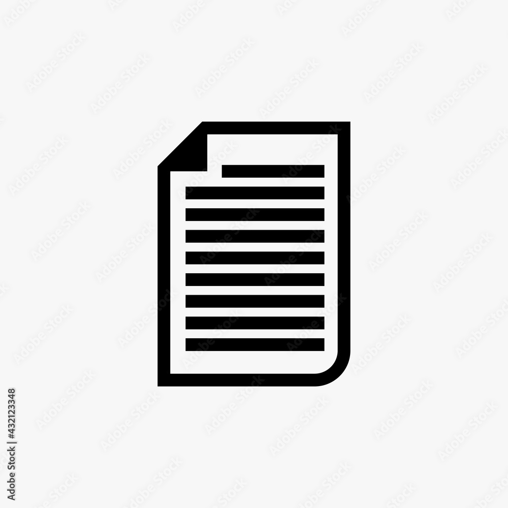 Document icon vector. File icon illustration Document icon vector. File icon illustration