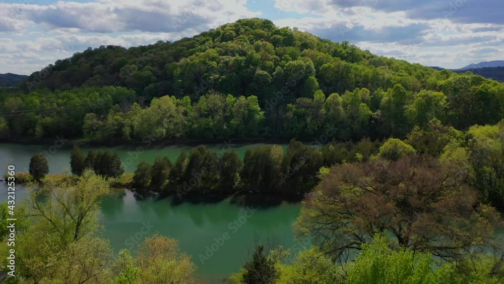Aerial view of hills and Melton Lake near Clinton, Tennessee Aerial view of hills and Melton Lake near Clinton, Tennessee