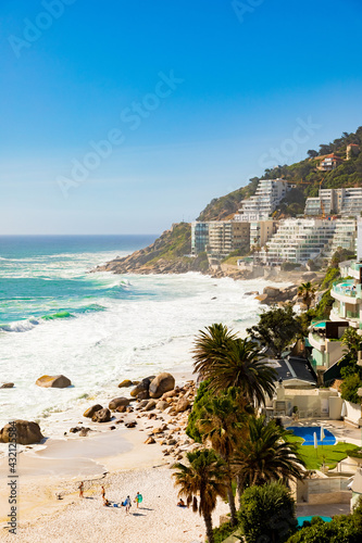view of Clifton Beach and appartments in Cape Town South Afric