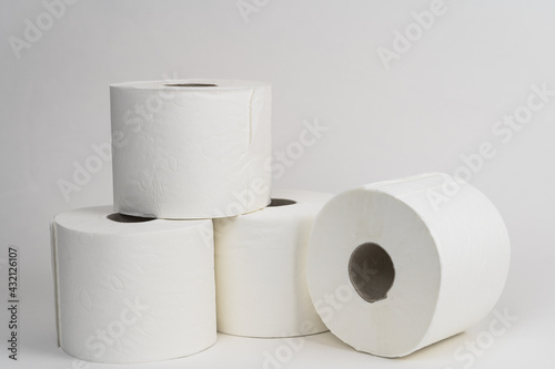 toilet paper isolated on white