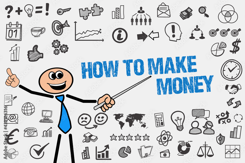 How to make money  - obrazy, fototapety, plakaty 