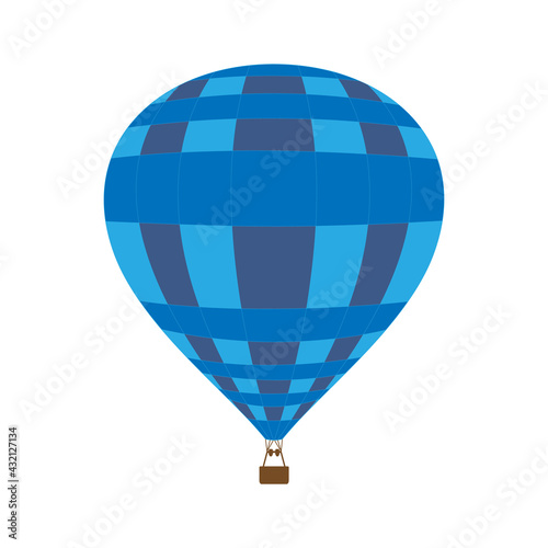 Balloon with a basket. Vector image.
