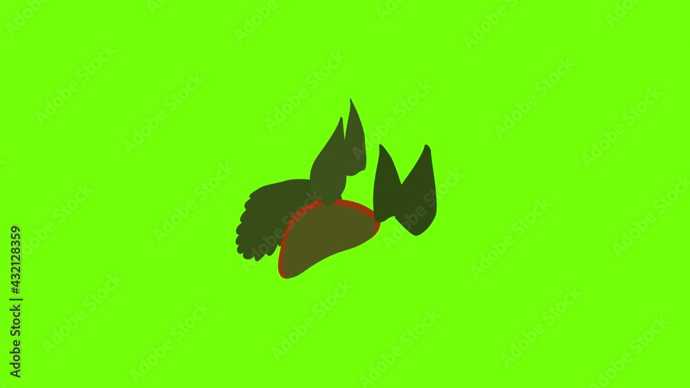 Horse hat icon animation cartoon object on green screen background Horse hat icon animation cartoon object on green screen background