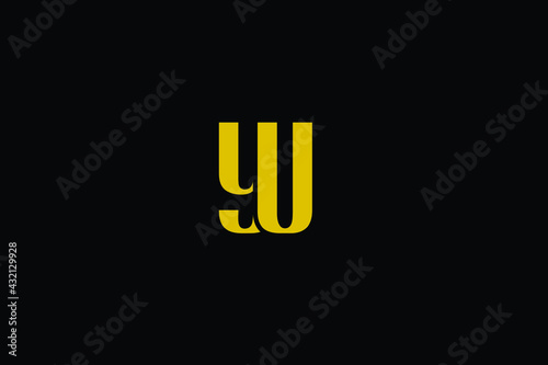 yu lettering monogram minimalist logo