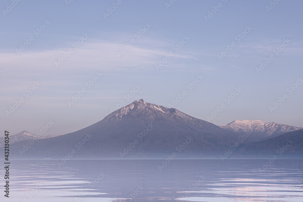 湖，風景，雪山