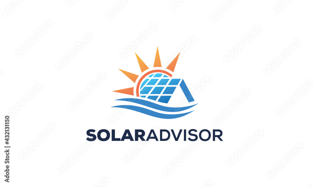 Solar Advisor logo vector icon illustration Solar Advisor logo vector icon illustration