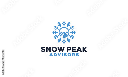 Snow Peak logo vector icon illustration
