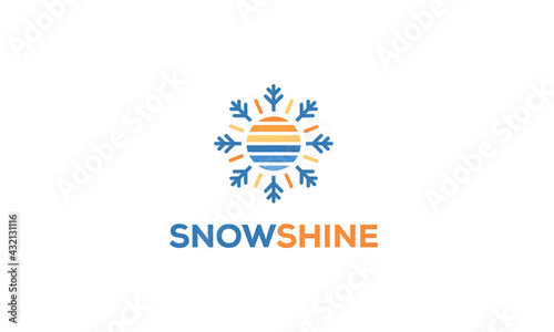 Sun And Snow logo vector icon illustration