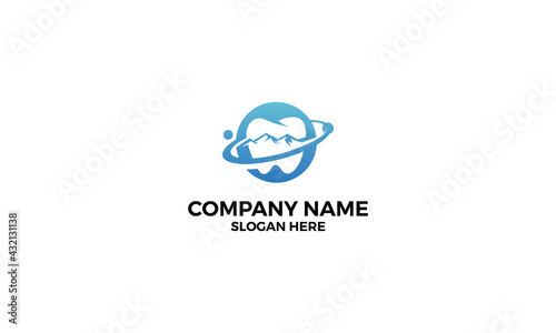 Dental And Mountain logo vector icon illustration