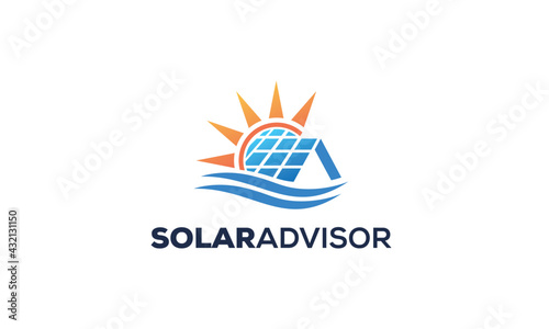 Solar Advisor logo vector icon illustration