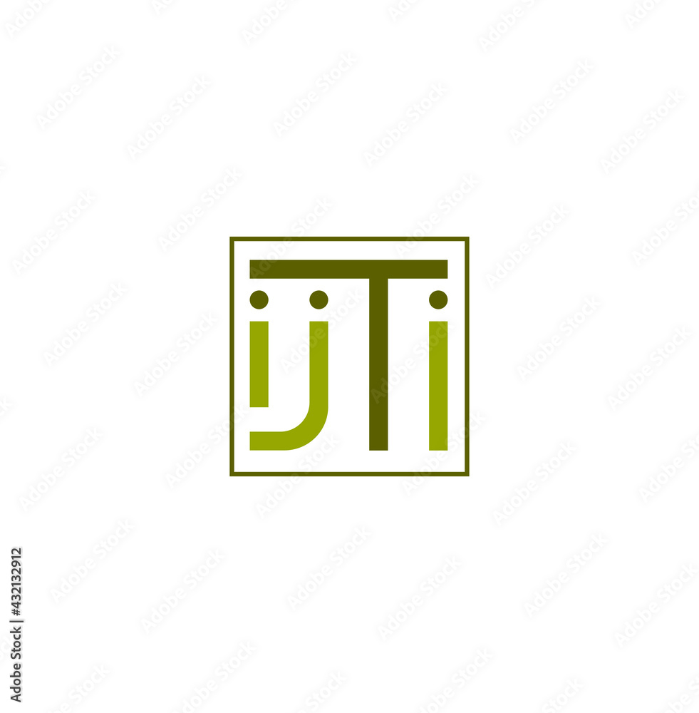 IJTI company initial name monogram in square shape. IJTI company logo. IJTI company initial name monogram in square shape. IJTI company logo.