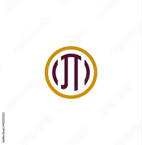 IJTI written in circle shape. IJTI company initial name monogram.  photo