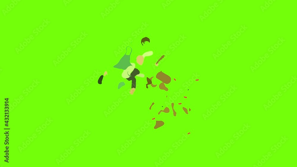 Dog thief icon animation cartoon object on green screen background Dog thief icon animation cartoon object on green screen background