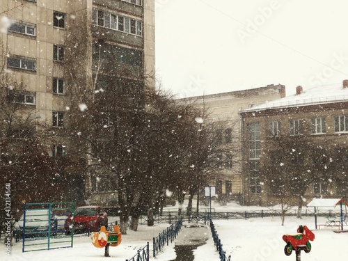 Billede på lærred snowfall, chelyabinsk