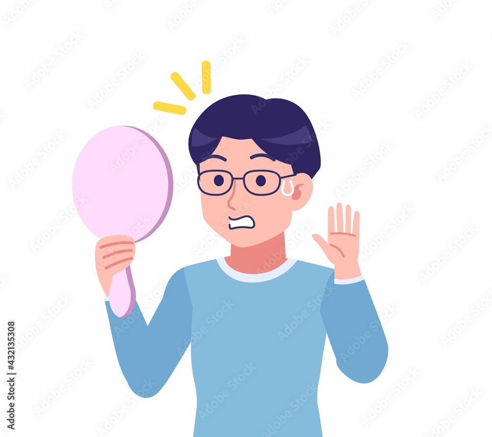 メガネを掛けた若い男性 メガネを掛けた若い男性