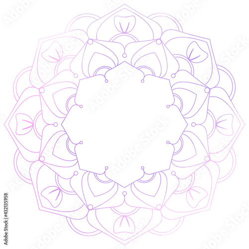 Round frame in zentangle style for books, magazines, cards, invitations. Vector image in the oriental tradition.
