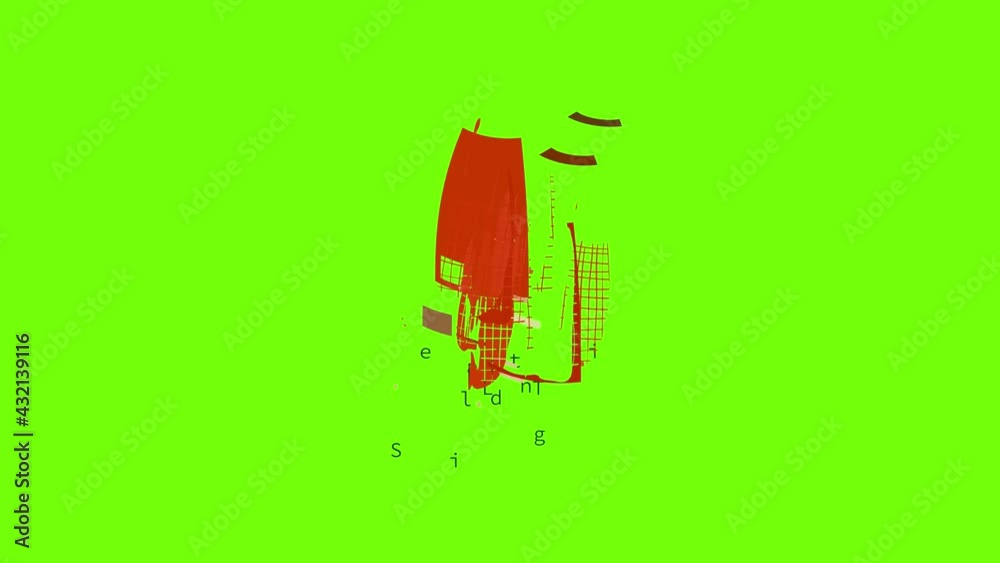 Side tail light icon animation cartoon object on green screen background Side tail light icon animation cartoon object on green screen background