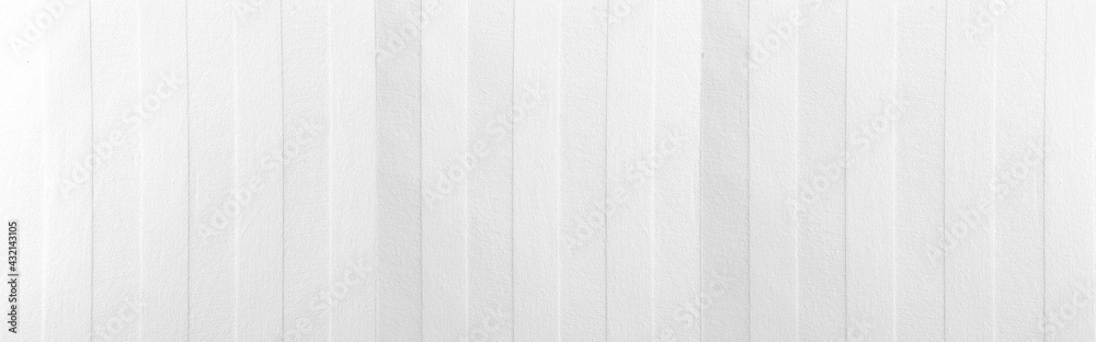 Fototapeta premium Panorama of White cotton bed linens with stripes texture and background seamless