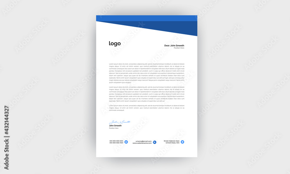 Simple creative modern letter head templates.
Simple creative modern letter head templates.