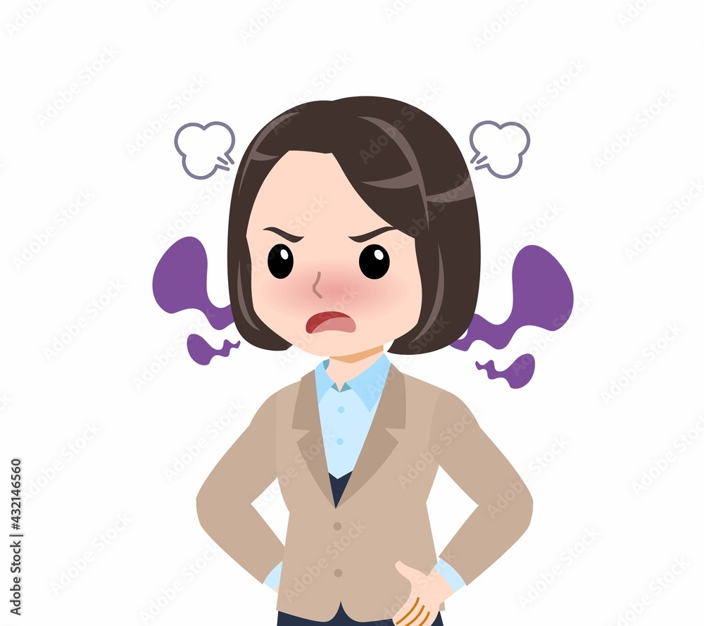 スーツを着た若い女性