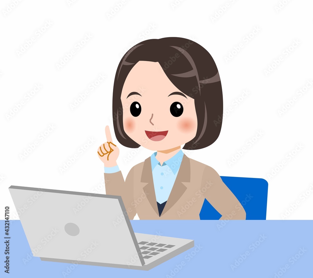 スーツを着た若い女性 スーツを着た若い女性