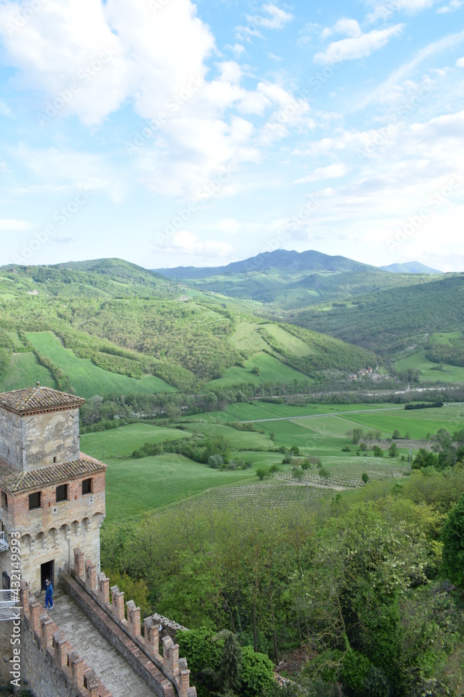 Panorama dal castello di Vigoleno