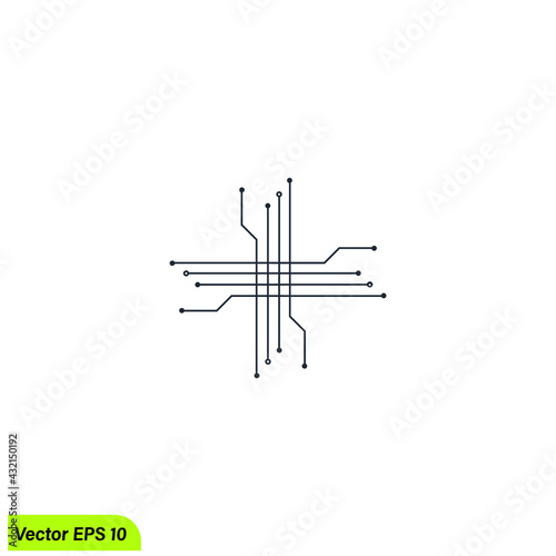 Fototapeta Naklejka Na Ścianę i Meble -  circuit icon network symbol vector illustration 