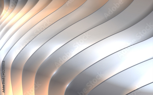 Abstract silver layers background with light effect