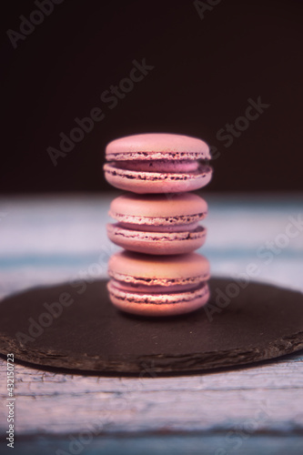 Macarons cake chocolate cokkies delicious cream sweet snack coffee  photo