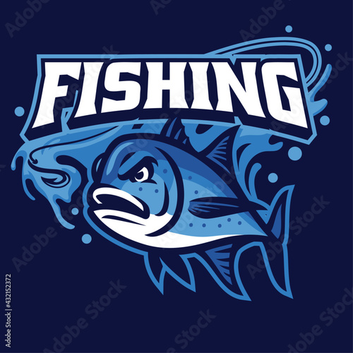 mascot of fishing giant trevally