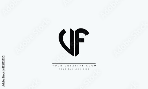 Letter Logo Design with Creative Modern Trendy Typography VF FV V F