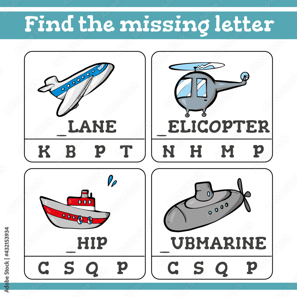 Forest animals Find the missing letter Game for Preschool Children. Vector illustration Forest animals Find the missing letter Game for Preschool Children. Vector illustration