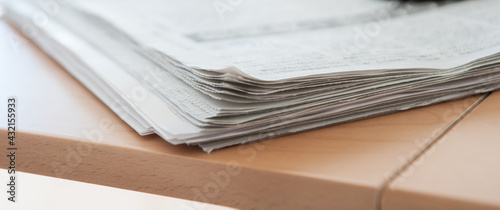 Newspaper on the table