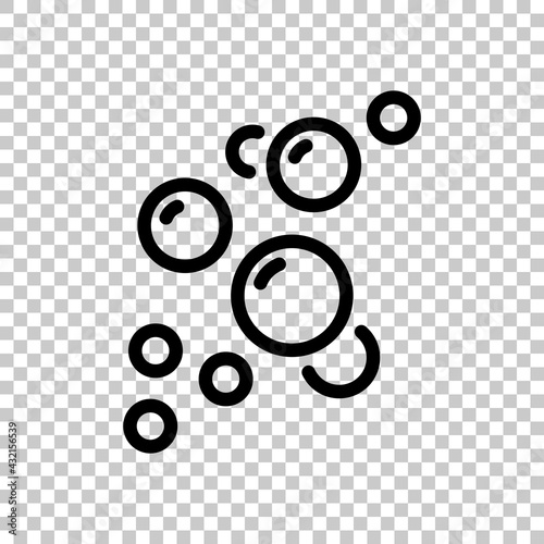 Soap for hands, personal sanitizer. Black editable linear symbol on transparent background