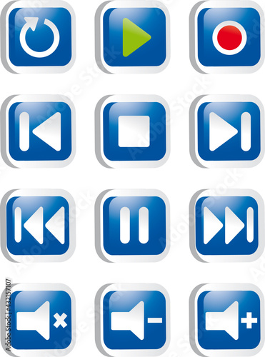 BOUTONS MULTIMEDIA ICONES V4