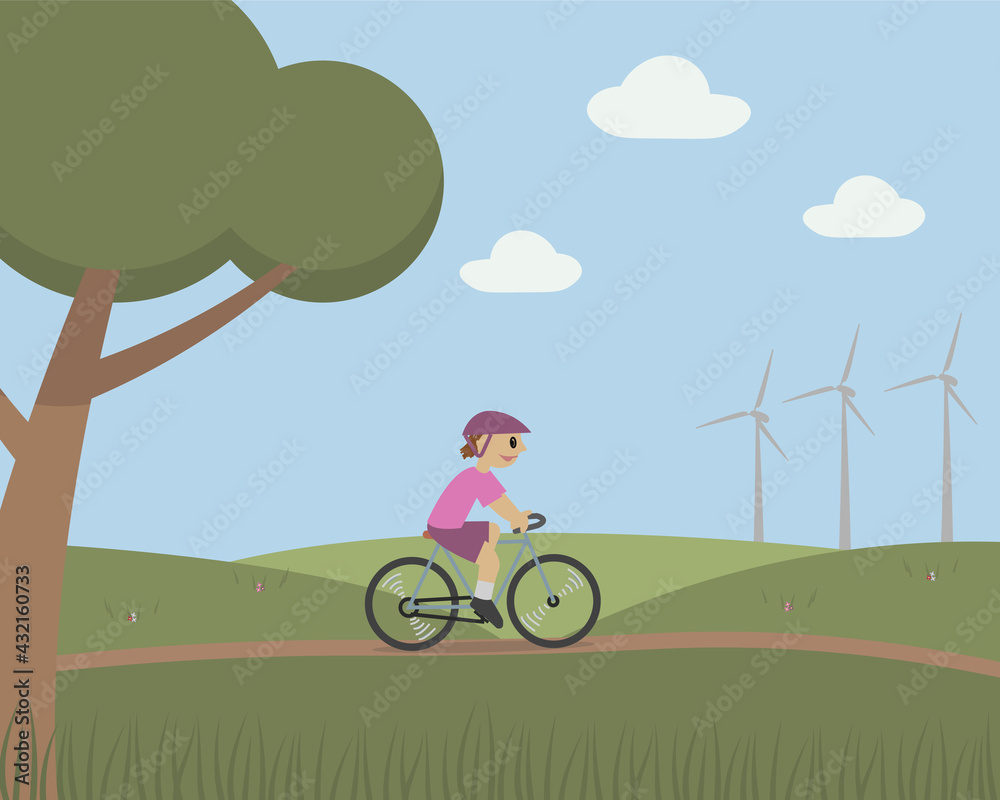 World bicycle day concept vector illustration.