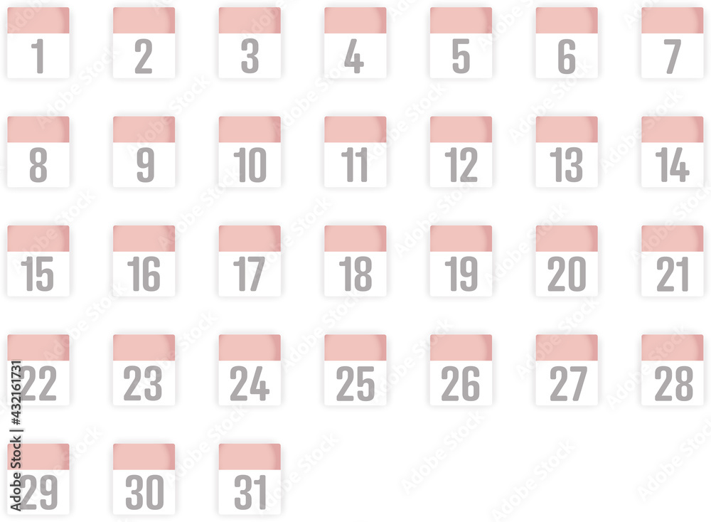 Calendar icons with dates on white background. Calendar icons with dates on white background.