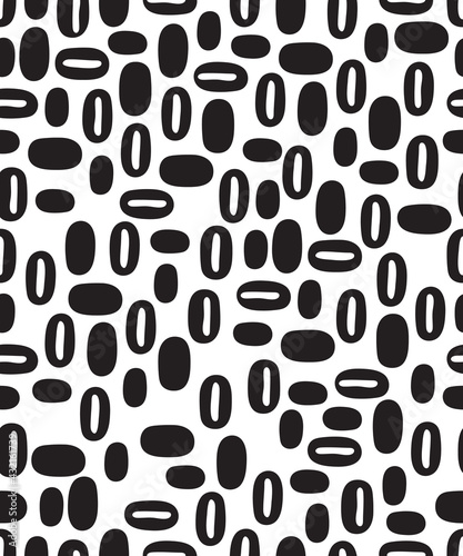 coffee beans, abstract seamless pattern, coffee shop decoration, food wallpaper, black and white background