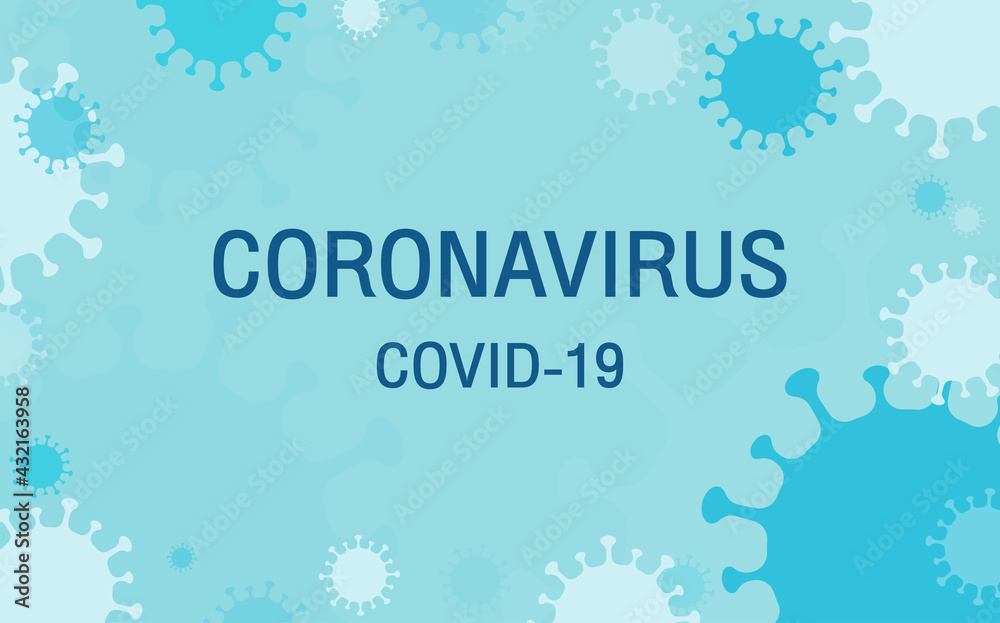 Flat design coronavirus background or COVID-19,2019-nCov prevention presentation concept.