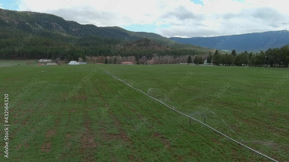 Irrigating fields - slow motion Irrigating fields - slow motion