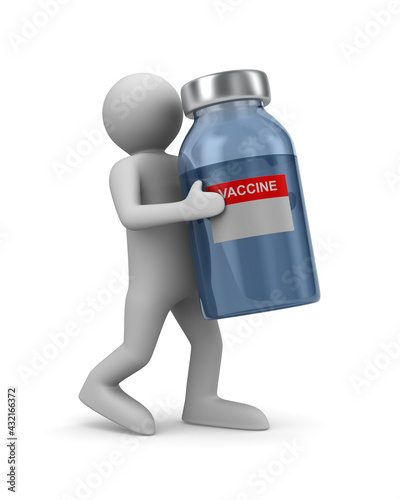 doctor with vaccine on whit...