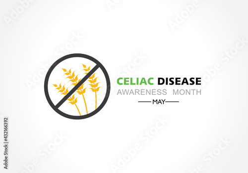 Vector illustration of Celiac Disease Awareness Month in May.