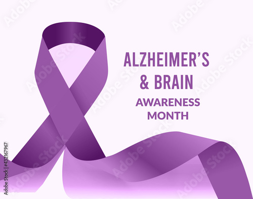 Alzheimer’s and Brain Awareness Month. Vector illustration