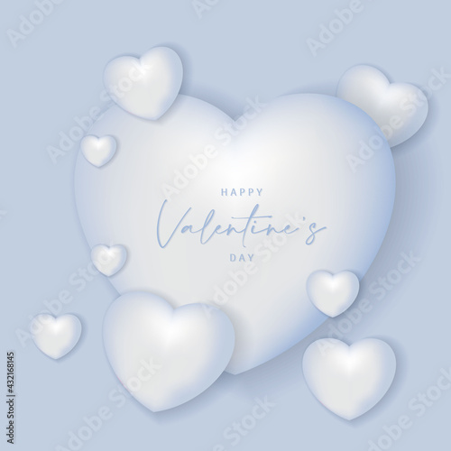 valentine card with hearts