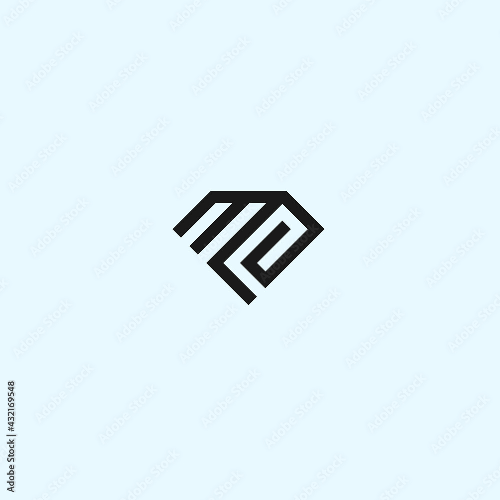 abstract mp logo. diamond icon abstract mp logo. diamond icon
