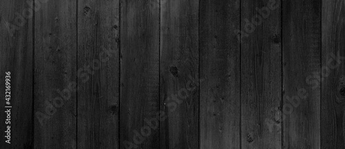 Wood Dark background, Wooden pattern black. Abstract plank board for design.